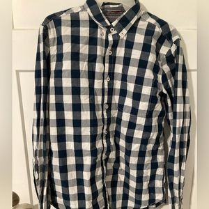 Cactus man slim fit medium buffalo check malti-colored blue button down